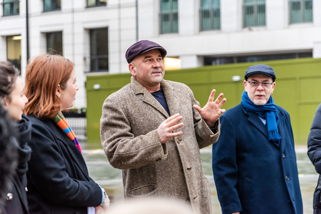Paul Vanstone speaking to students at the event. Photo: Pauliina Roots  