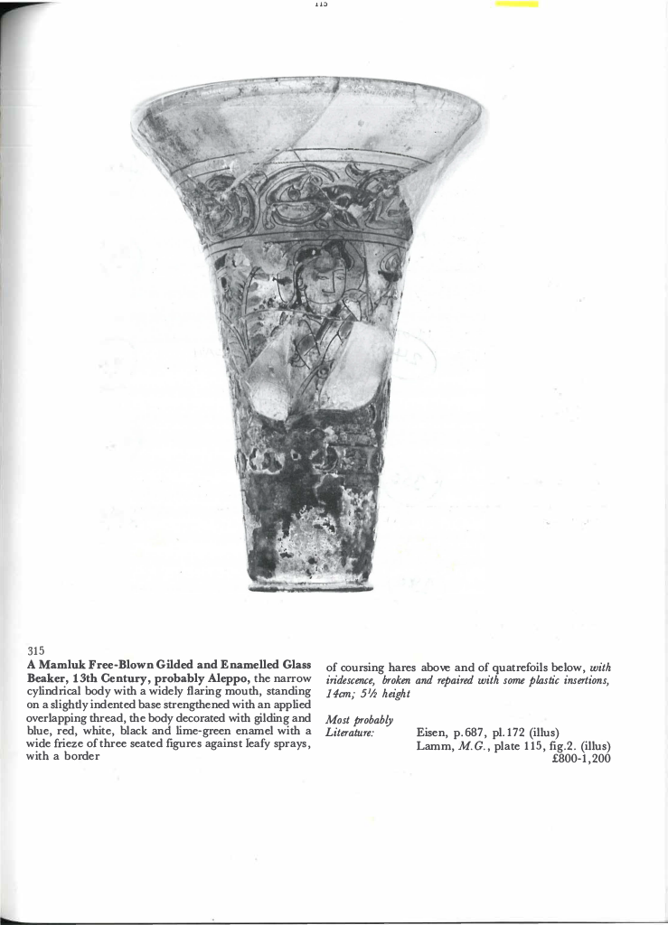 Islamic Works of Art, Carpets and Textiles, Sotheby’s, London, 14th October 1987, lot 315.
