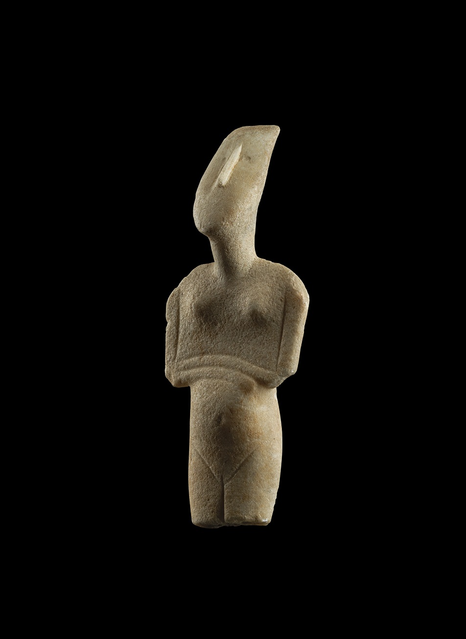 Pregnant Cycladic idol ex Epstein collection with David Aaron