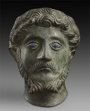 Bronze head of Marcus Aurelius, AD 161-180 (AN2011.46). Ashmolean Museum