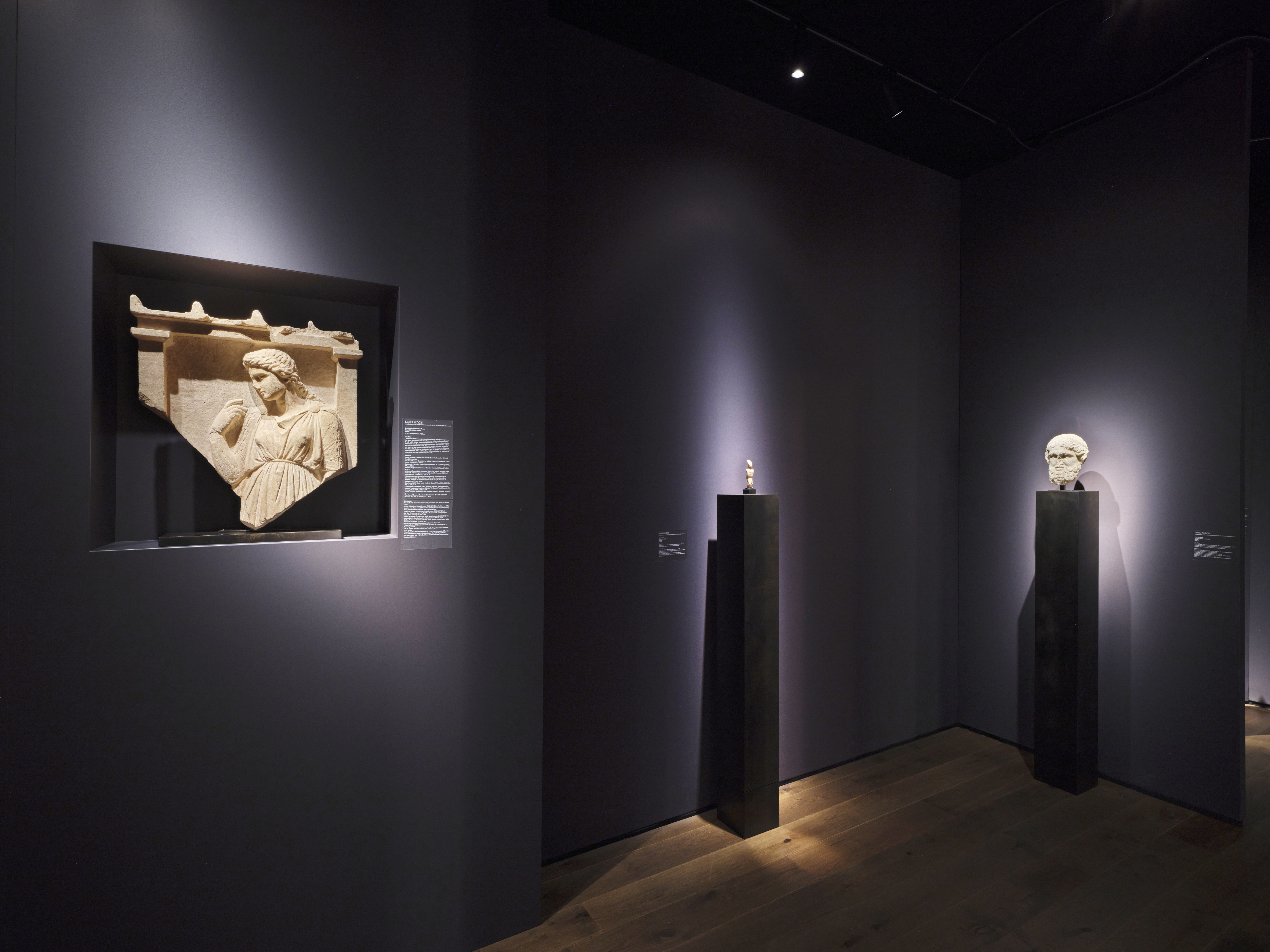 Stele of Medeia on display in David Aaron's TEFAF Maastricht 2026 presentation. Image: Yosuke Kojima