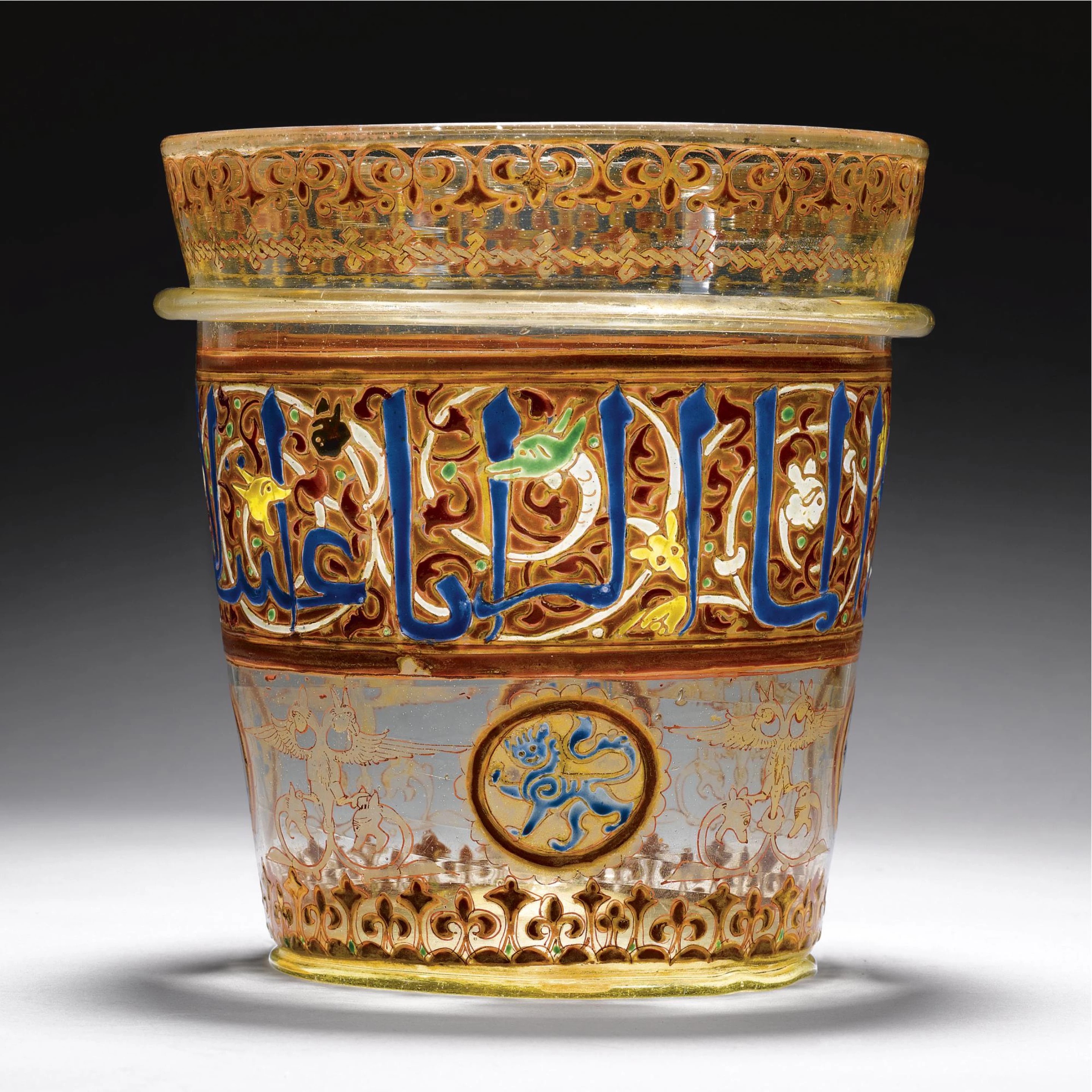 Mamluk glass bucket, mid-14th century, Sothebys